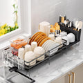 Delamu Stainless Steel Dish Drying Rack, Expandable Dish Drainer, Anti-Rust by DELAMU