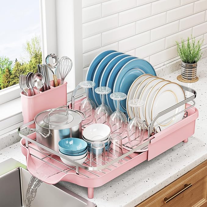 SNTD Dish Drying Rack, Expandable Dish Rack by SNTD