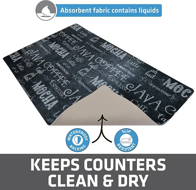 Drymate Coffee Maker Mat, Protects Kitchen Countertops From Spills, Stains & - Image 3