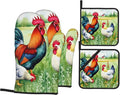 Oven Mitts and Hot Pads Set by Unknown