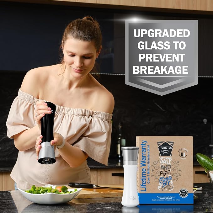 HOME EC Stainless Steel Salt and Pepper Grinder Set of 2 - Image 5