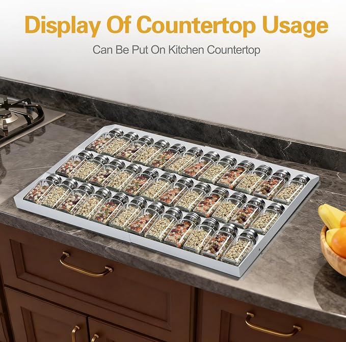 GOENDR Metal Spice Drawer Organizer, 4 Tier Spice Rack - Image 9