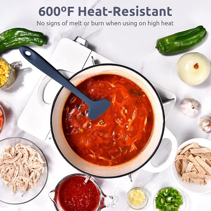 Heat Resistant Silicone Large Spatula: U-Taste 600ºF High Heat Flexible 11.38in - Image 3