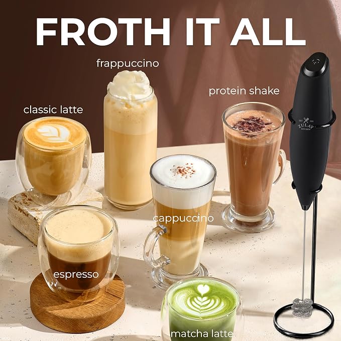 Zulay Kitchen Patented Tornado Triple Whisk Milk Frother - Image 5