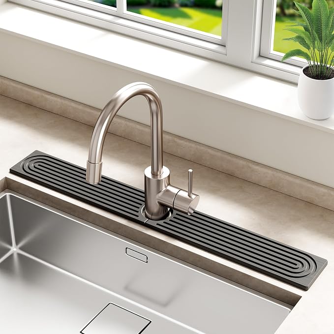 Stone Faucet Mat for Kitchen Sink by MAGKOTA
