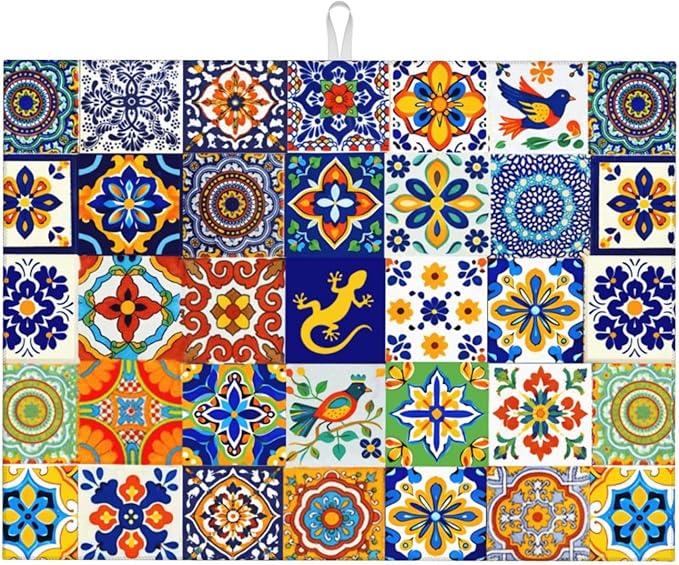 Mexican Tilt Dish Drying Mat For Kitchen Counter Absorbent Large Kitchen Fast by Unknown