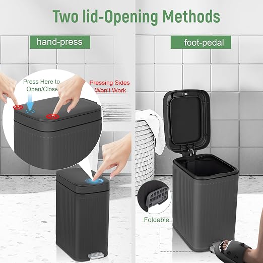 rejomiik Small Bathroom Trash Can - Image 3