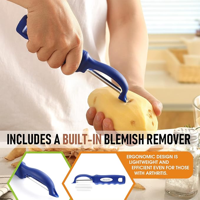Spring Chef Premium Swivel Vegetable Peeler, Soft Grip Handle and Ultra Sharp - Image 5