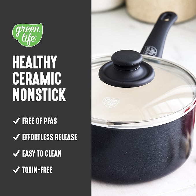 GreenLife 2.5QT Nonstick Saucepan - Image 2