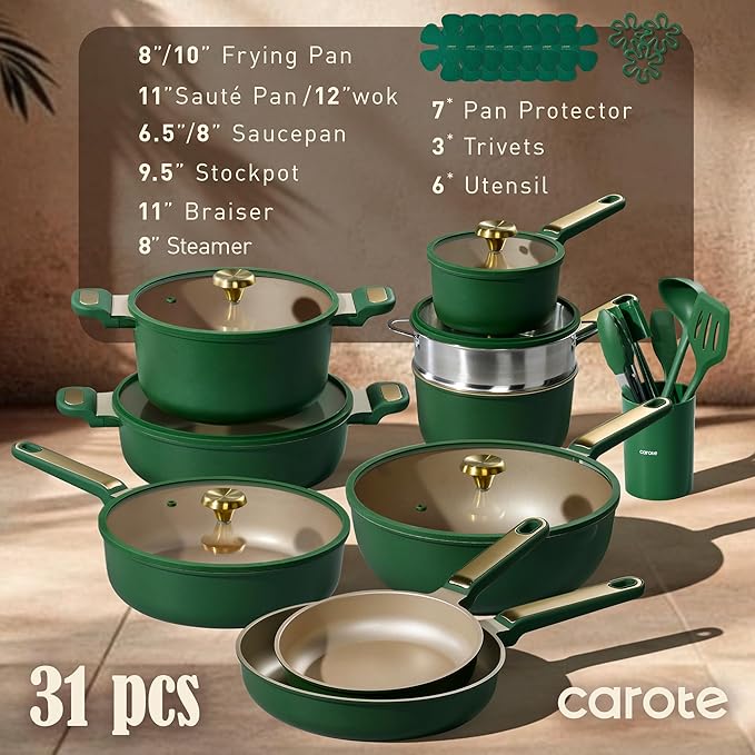 CAROTE Pots and Pans Set Non stick, Cookware Set - Image 2