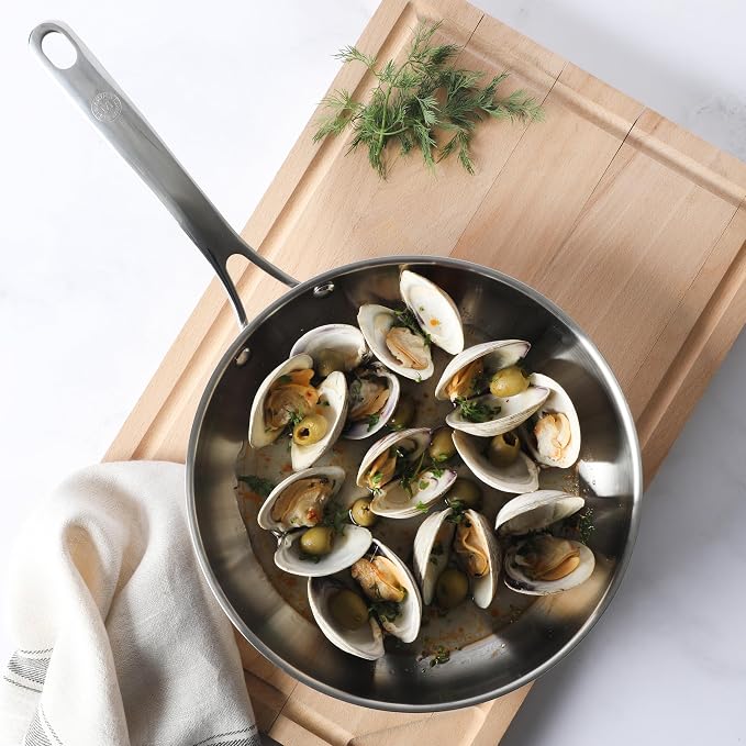 Martha Stewart Castelle 10" Stainless Steel Frying Pan Non Toxic Fry Pan Skillet - Image 2