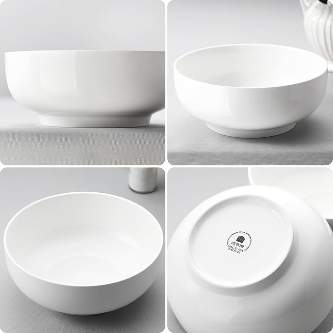 MALACASA Large Serving Bowls - 60 OZ Salad Bowls Set of 2 - Image 6