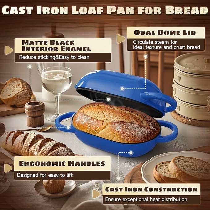 Enameled Cast Iron Oval Bread Oven - Image 3