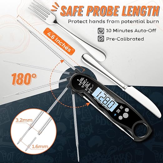 Digital Meat Thermometer, Waterproof Instant Read Food Thermometer - Image 4