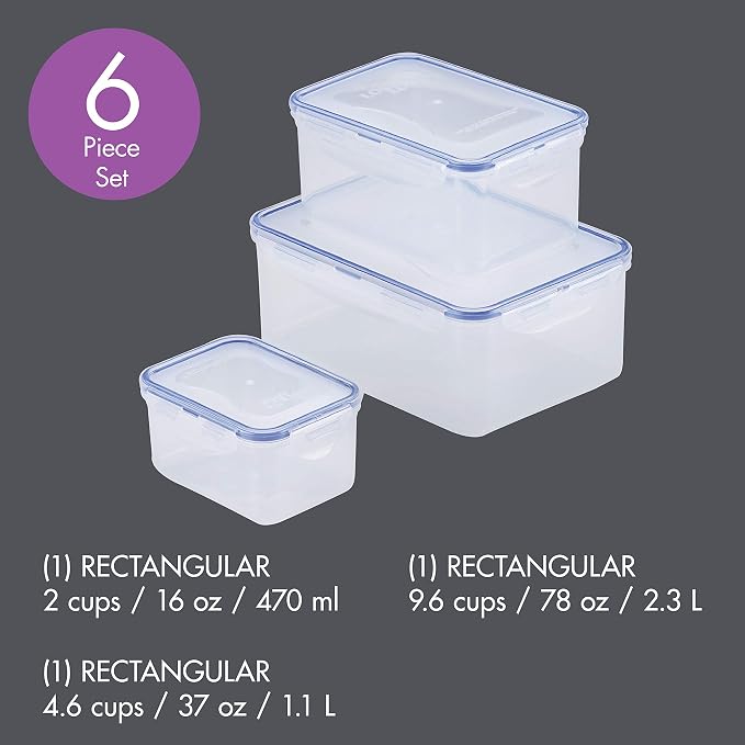 Lock & Lock Assorted Food Storage Container Set - Image 4