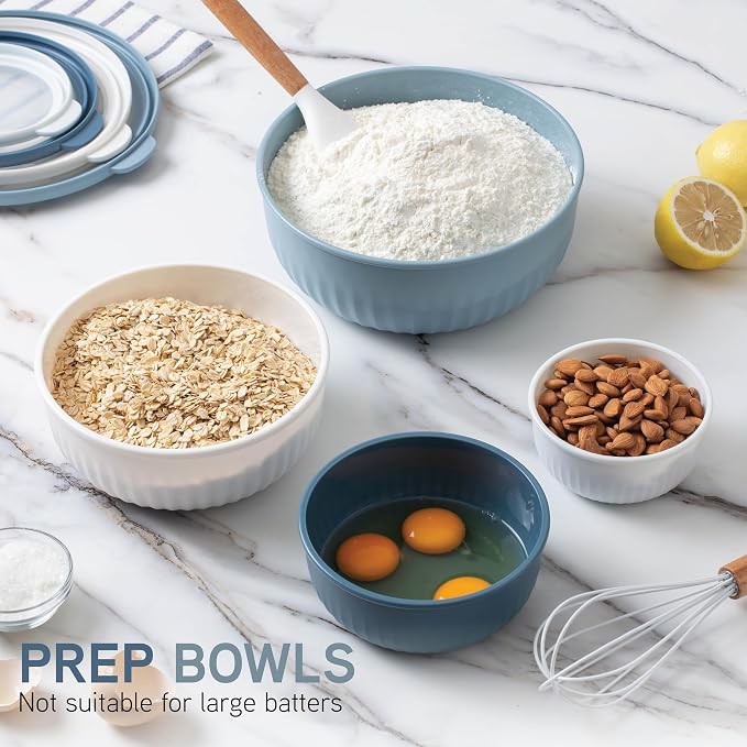 COOK WITH COLOR Prep Bowls with Lids- Wide and Deep Nesting Plastic Small - Image 5