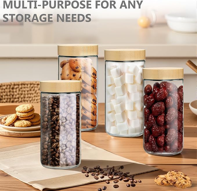 TBWIND 4 Pack 24oz Glass Jars - Image 8