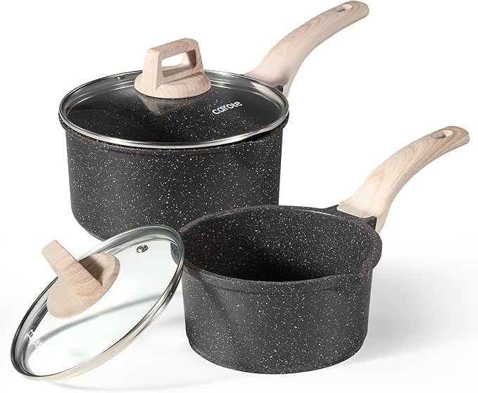CAROTE 1.5Qt & 3.0Qt Sauce Pan Sets by CAROTE