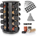 Tianifa Black Countertop Rotating Spice Rack, Round Empty 20-Jars Revolving by Tianifa