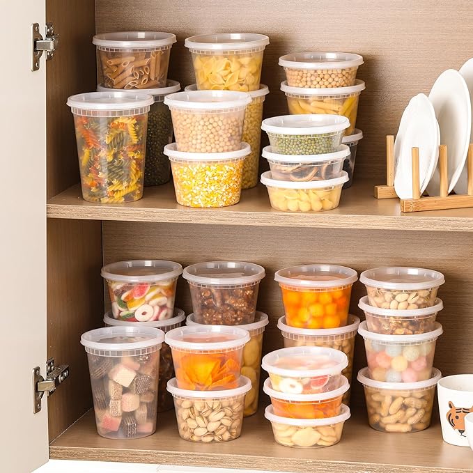 AOZITA 24 Sets Plastic Deli Food Containers - Image 5