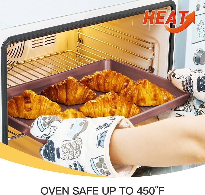 HONGBAKE Baking Sheet Pan Set, Cookie Sheets - Image 9