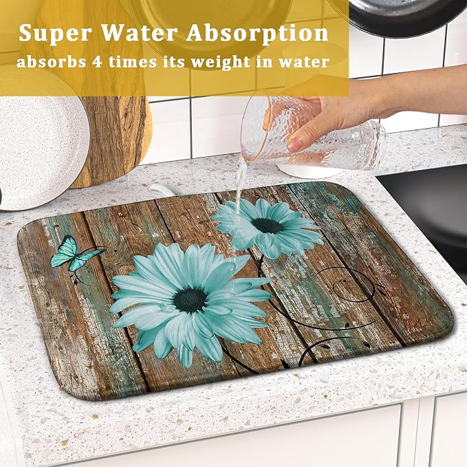 Giwawa Rustic Daisy Dish Drying Mat - Image 7