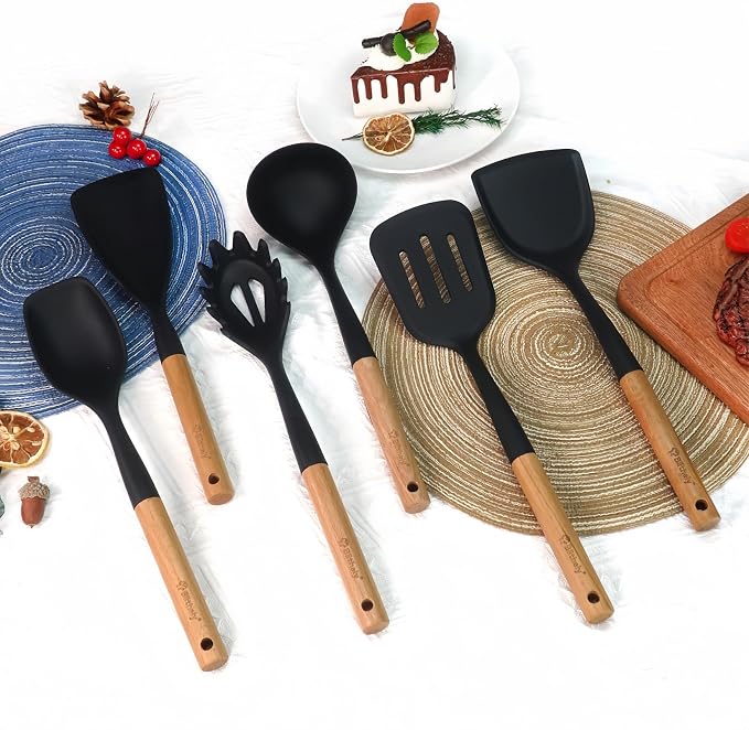 Large Silicone Kitchen Utensils Set, Heat Resistant and BPA Free Silicone - Image 9