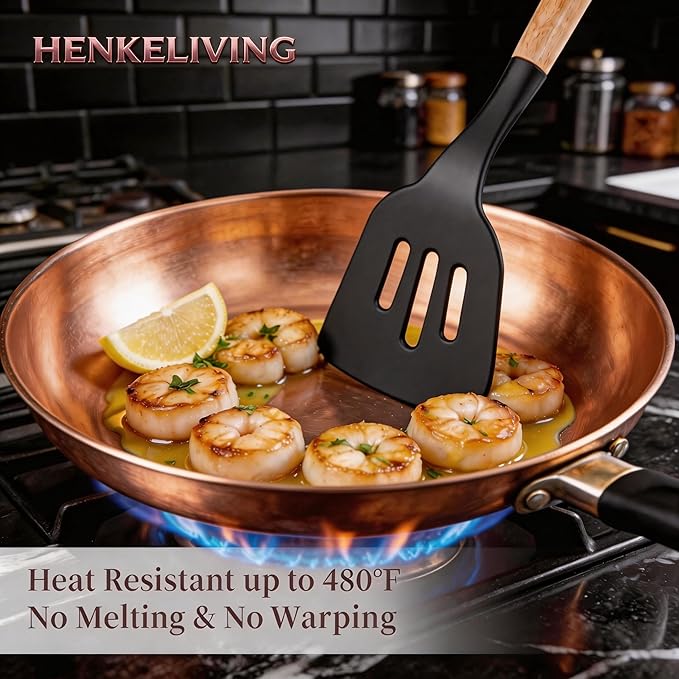 Silicone 10 Pcs Kitchen Cooking Utensils Set, Recycled Materials Certification - Image 3
