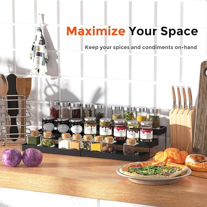 2 Pack Expandable Spice Rack Organizer - Image 5