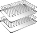 CEKEE Baking Sheet and Cooling Rack Set, Non Toxic & Heavy Duty & Easy Clean by CEKEEBakingEasilyHappily
