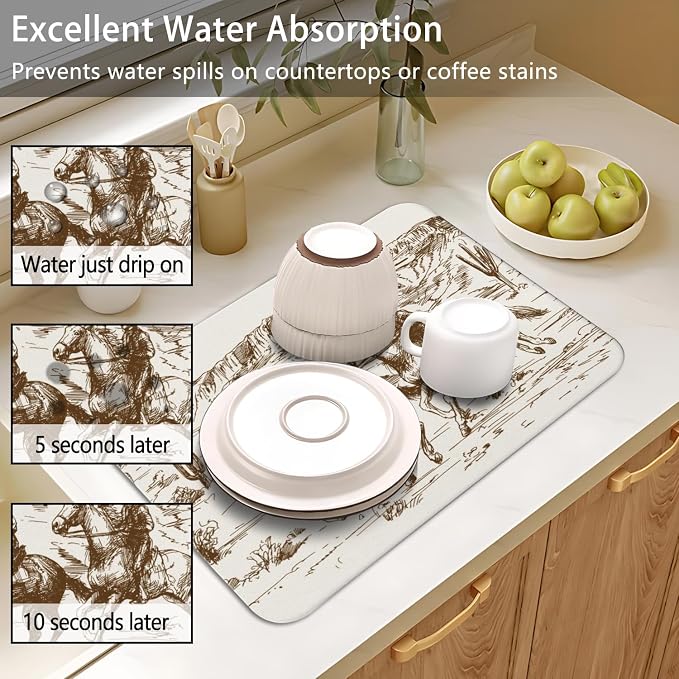 Dish Drying Mat for Kitchen Counter 2 Pack - Image 5