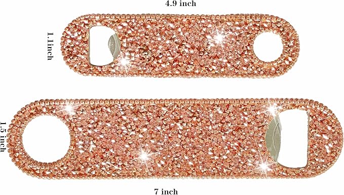 Rose Gold Beer Bottle Opener Diamond Bling Beer Bottle Opener - Image 5