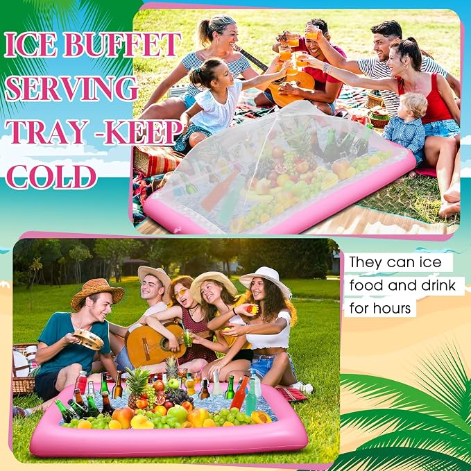 Leitee 3 Pcs Inflatable Serving Bar Kit Includes Salad Buffet Tray - Image 4