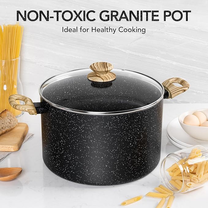 MICHELANGELO Stock Pot with Lid, 10 Quart Large Pot - Image 2
