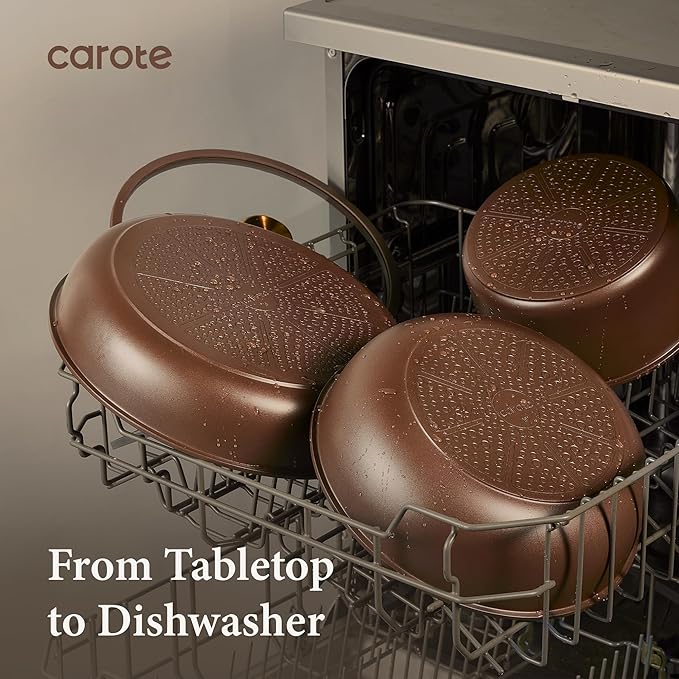 CAROTE 21pcs Pots and Pans Set, Nonstick Cookware Set Detachable Handle - Image 7
