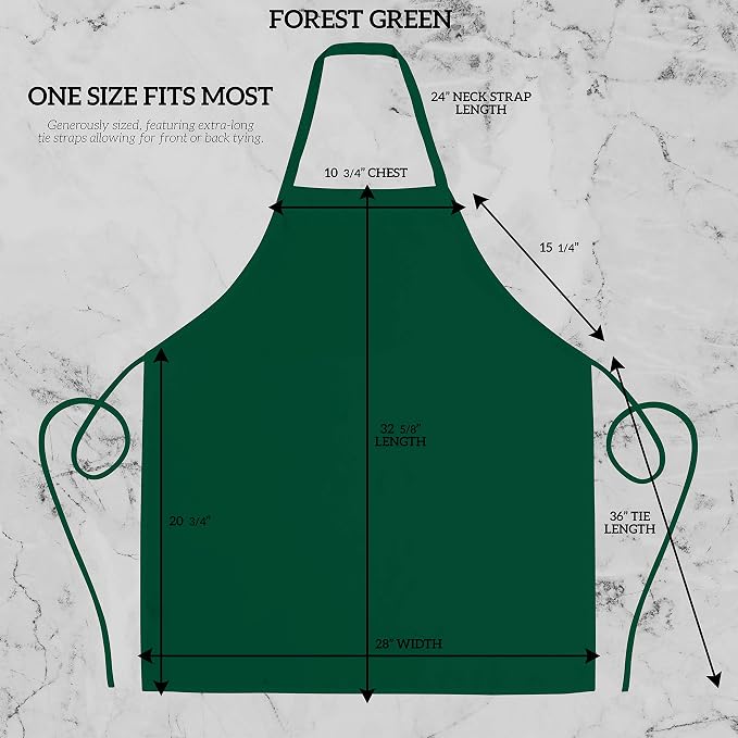 GREEN LIFESTYLE 12 Pack Professional Chef Apron – Grilling Aprons - Image 2