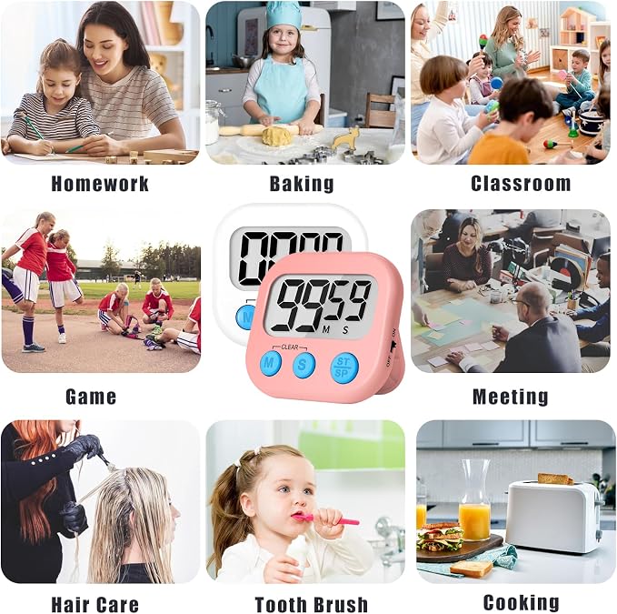 ZILLEEN Classroom Timer for Kids Teachers 2 Pack Digital Timers - Image 5