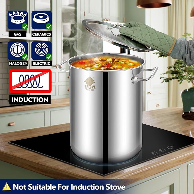 ARC 32QT Stainless Steel Stock pot 6-Piece - Image 3