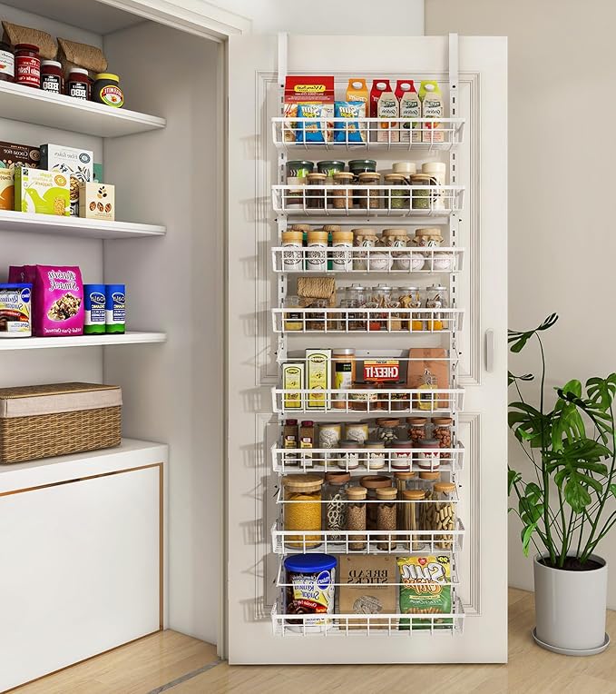 Mefirt Over The Door Pantry Organizer, Wall Mount Spice Rack, Pantry Hanging by Mefirt