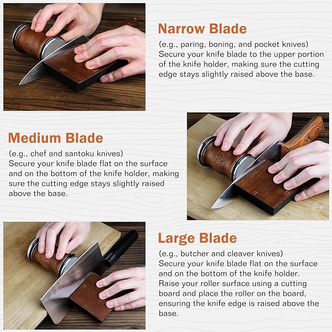 Rolling Knife Sharpener Tool Kit, Diamond&Ceramic Knife Sharpening System Set - Image 5