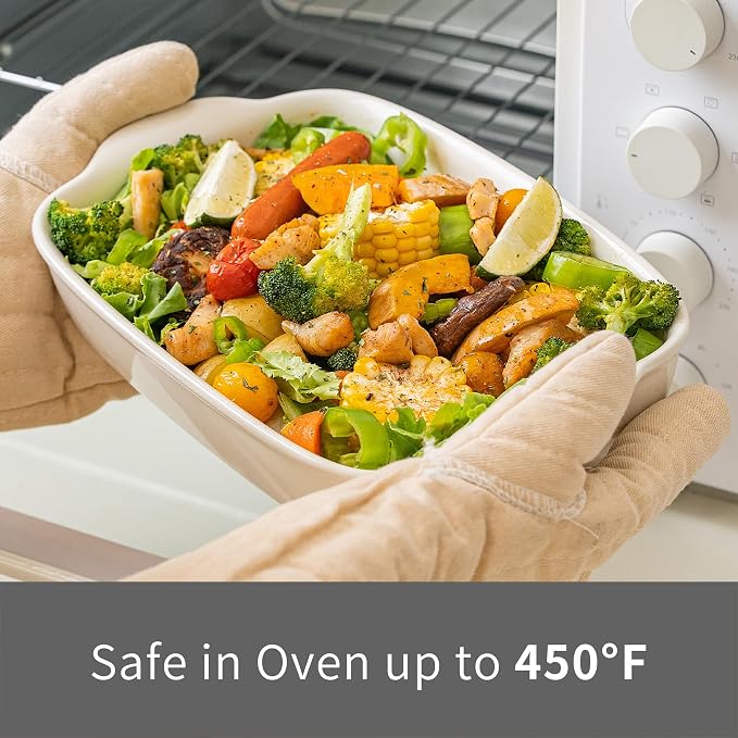 3-Pack Ceramic Baking Dishes Set, Heavy-Duty Oven-Safe Stoneware, Deep - Image 4
