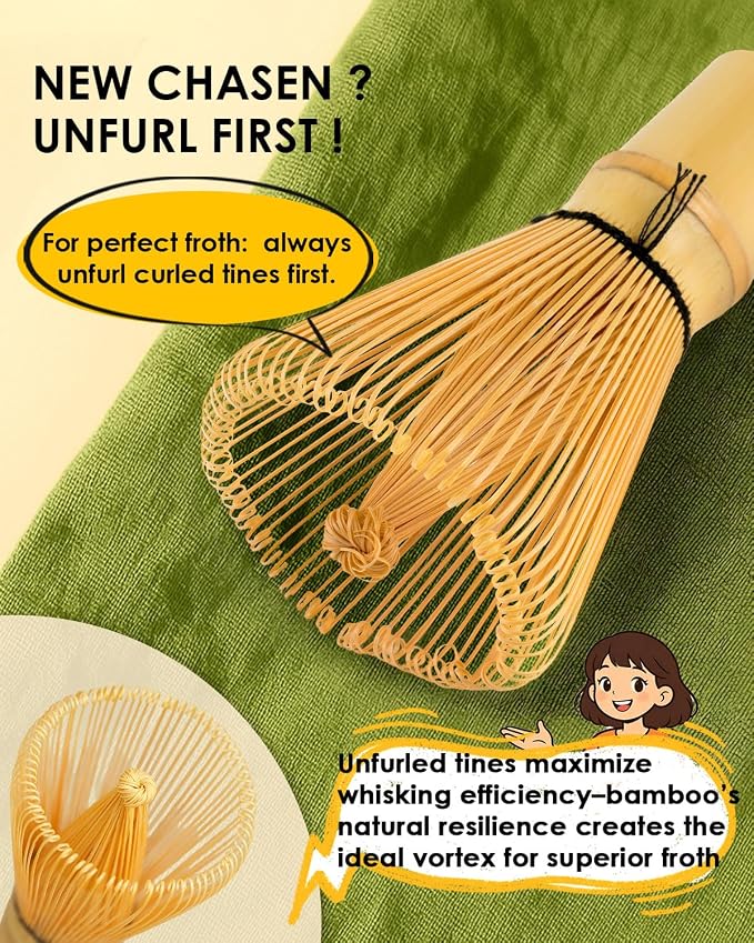 Matcha Whisk - 2-pack Bamboo matcha Whisk set, Handcrafted Traditional Japanese - Image 5