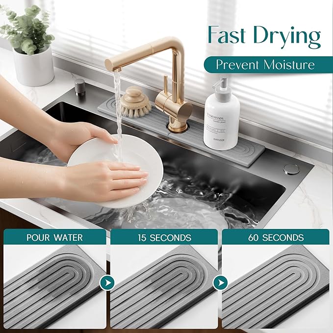 eormoe Faucet Mat for Kitchen Sink - Image 3