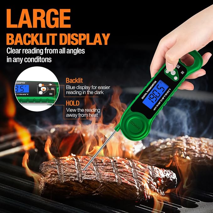 AMMZO Digital Meat Thermometer for Grilling, Candy Thermometer Instant Read - Image 4