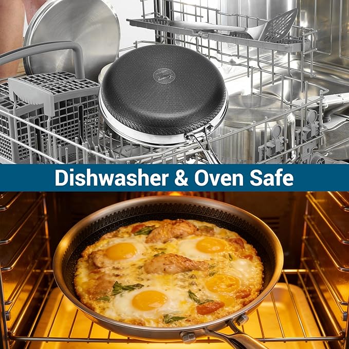 12 Inch Tri-Ply Stainless Steel Hybrid Frying Pan - Image 6