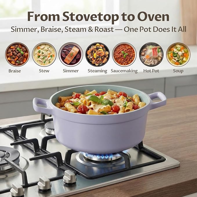 BEZIA 5.7 Quart Nonstick Ceramic Stock Pot - Image 6