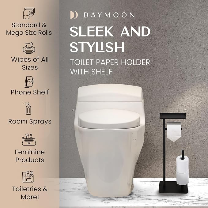 Day Moon™ - Toilet Paper Holder - Modern Roll Holder - Image 2