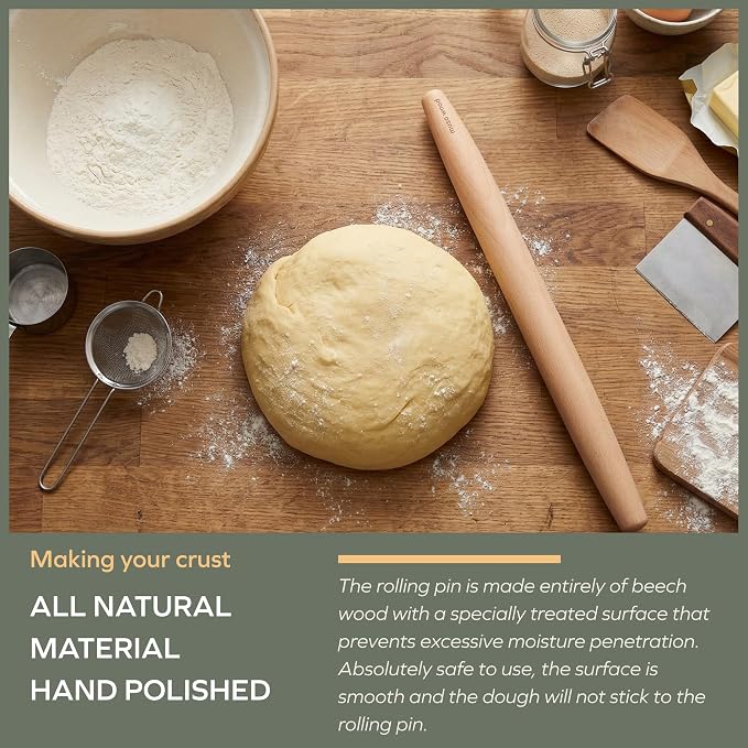 Muso Wood Wooden French Rolling Pin - Image 4