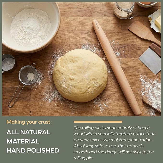 Muso Wood Wooden French Rolling Pin - Image 4