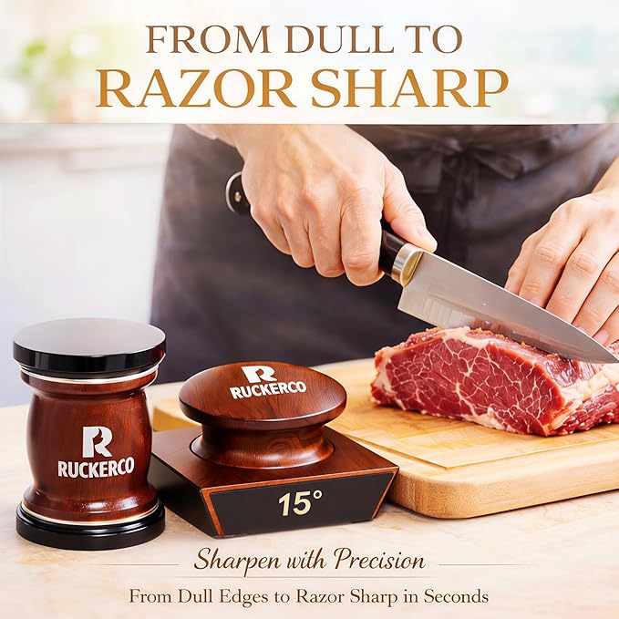 The Original Patented Knife Sharpener Kit, 4 Replaceable Ceramic Grinding Discs - Image 2